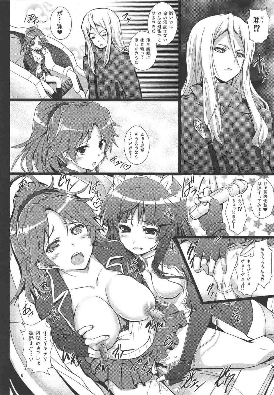 [ギルクラの同人誌]ツグミ「操縦者の痛みを快感に転化させる装置を作ってみました♪」綾瀬はツグミの言われるがままに股間に大人のおもちゃを当てられて感じてしまう！涯に手マンされてオマンコは洪水状態に…007
