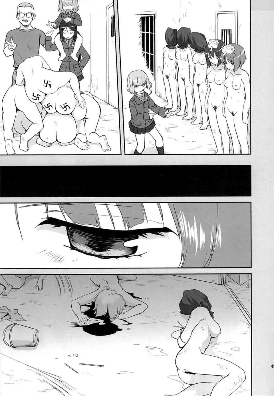 [ガルパンの同人誌]命をかけた戦車道の全国大会！西住みほと黒森峰は的に捕虜にされ陵辱されていた過去を背負っていた…048