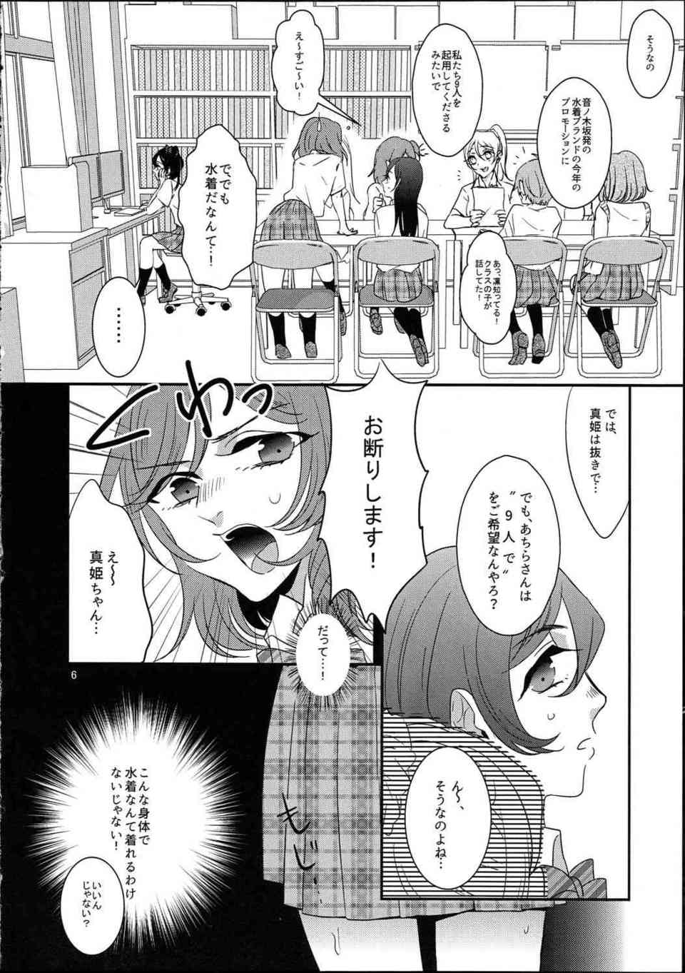 [ラブライブの同人誌]真姫におちんちんが生えてきた！？水着撮影前に発情したふたなり真姫の性欲をにこが中出しで解消します006