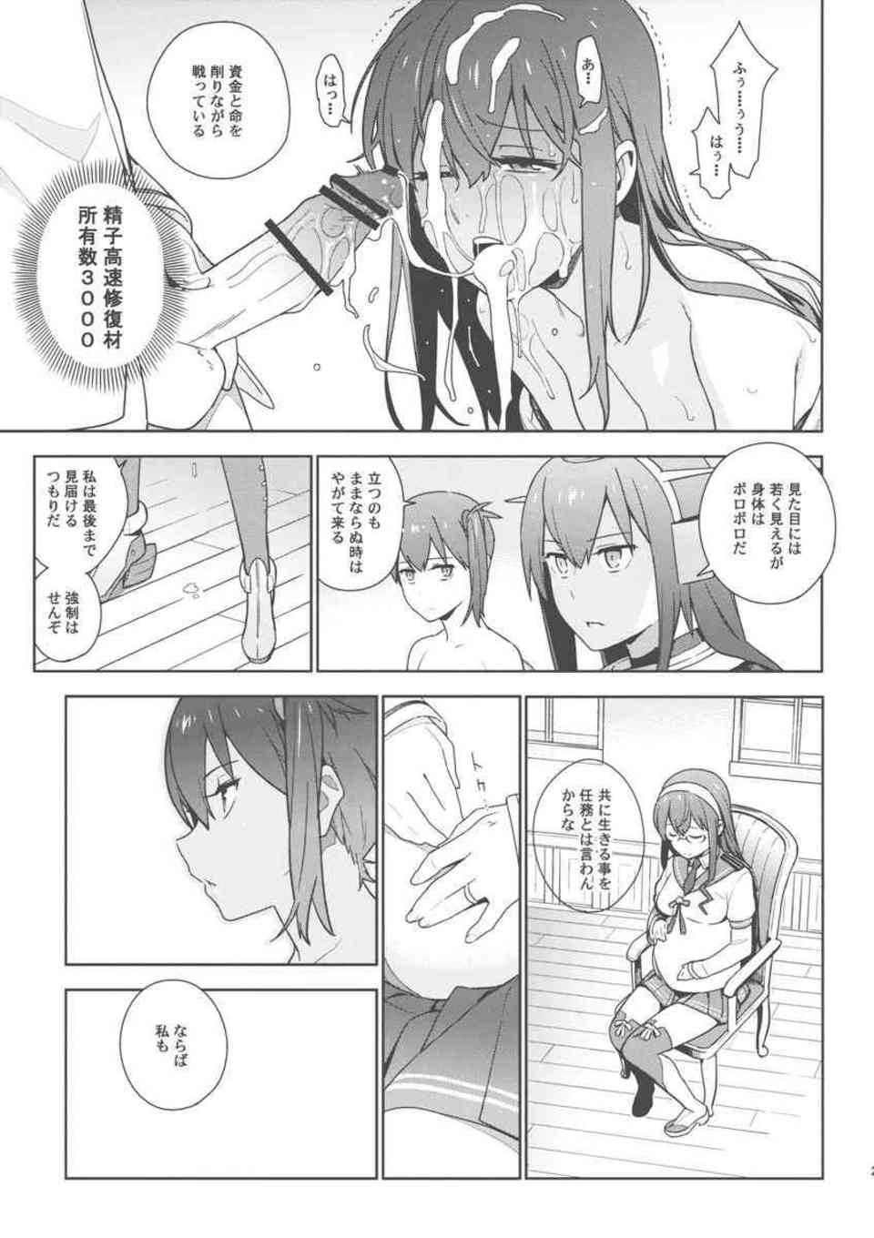 [艦これの同人誌]長門、加賀、赤城の三人は提督の子供をはらむために性教育を受ける。妊娠した大淀は口マンコで処理をし、提督も艦むす達の危険日マンコに生挿入をする！029